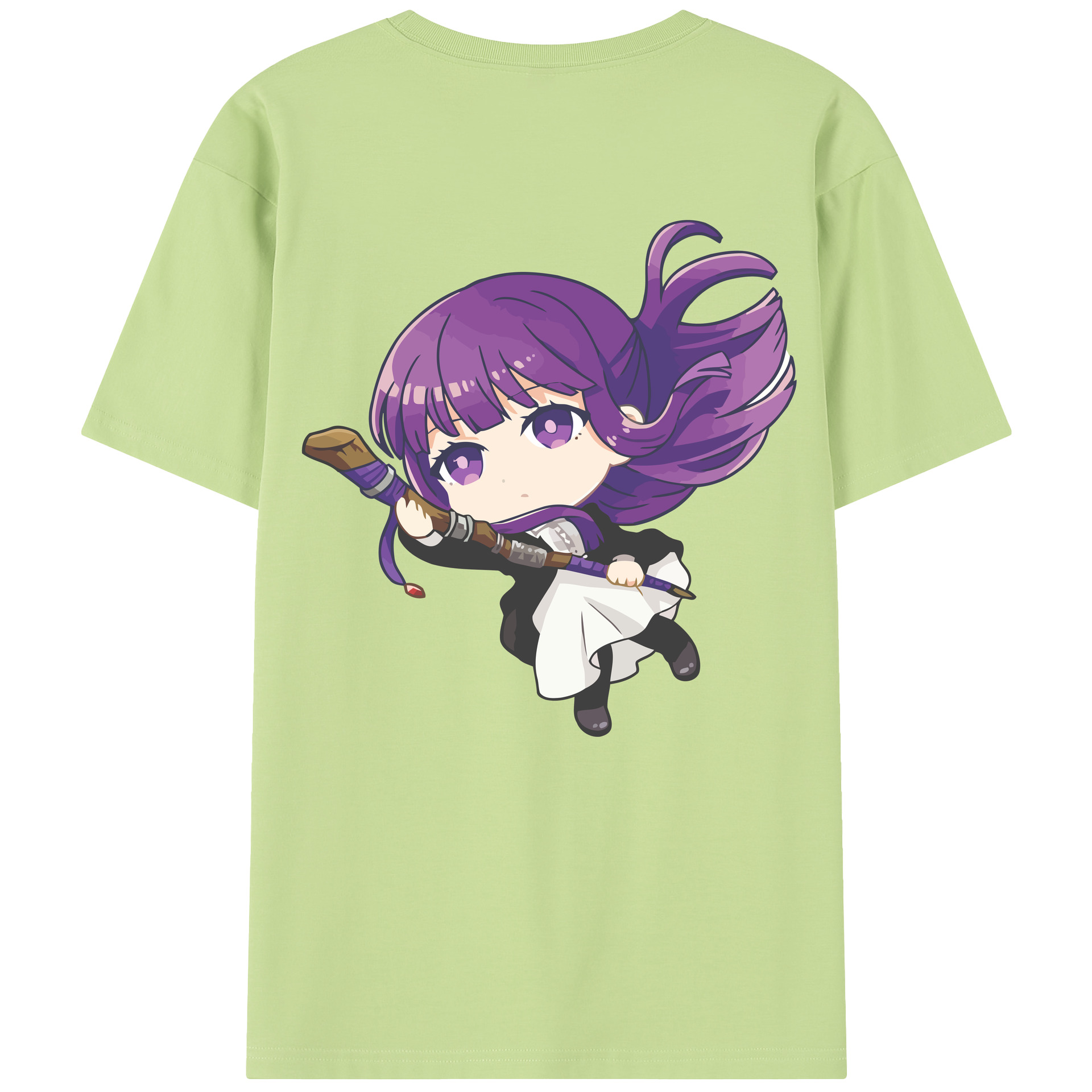 （画像用） 葬送のフリーレン Frieren 綿100％半袖Tシャツ（背面プリント）